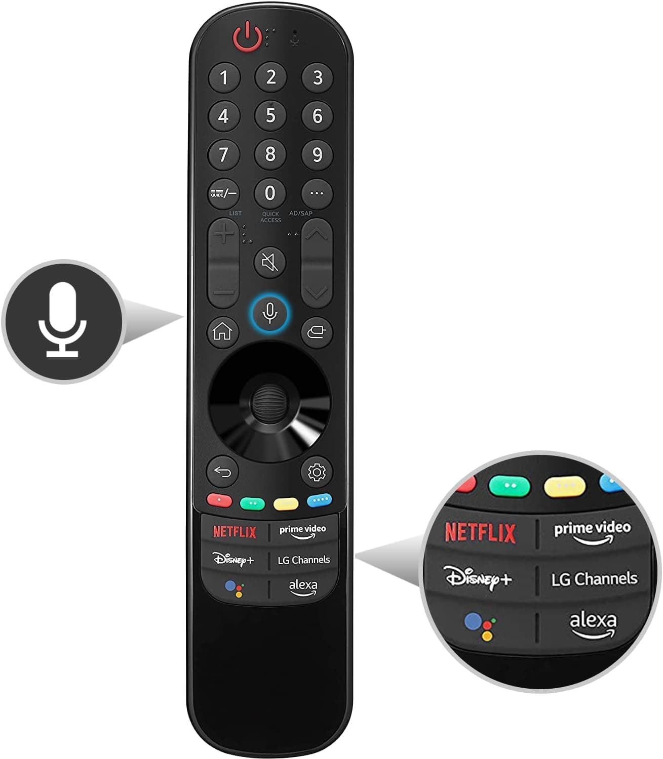 CENXI Magic Remote AN MR22GA Replacement for LG TV Remote with Alexa Voice and Pointer Function Universal for LG Remote Control for UHD OLED QNED NanoCell 4K 8K (22GA voice alexa)