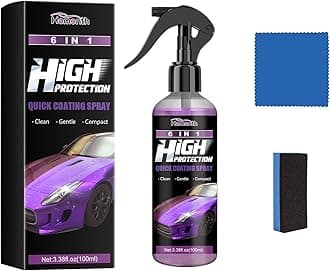 High Protection 6 in 1 Spray, 3 in 1 High Protection Quick Car Ceramic Coating Spray, 3-in-1 High Protection Car Spray, Nano Car Coating Agent