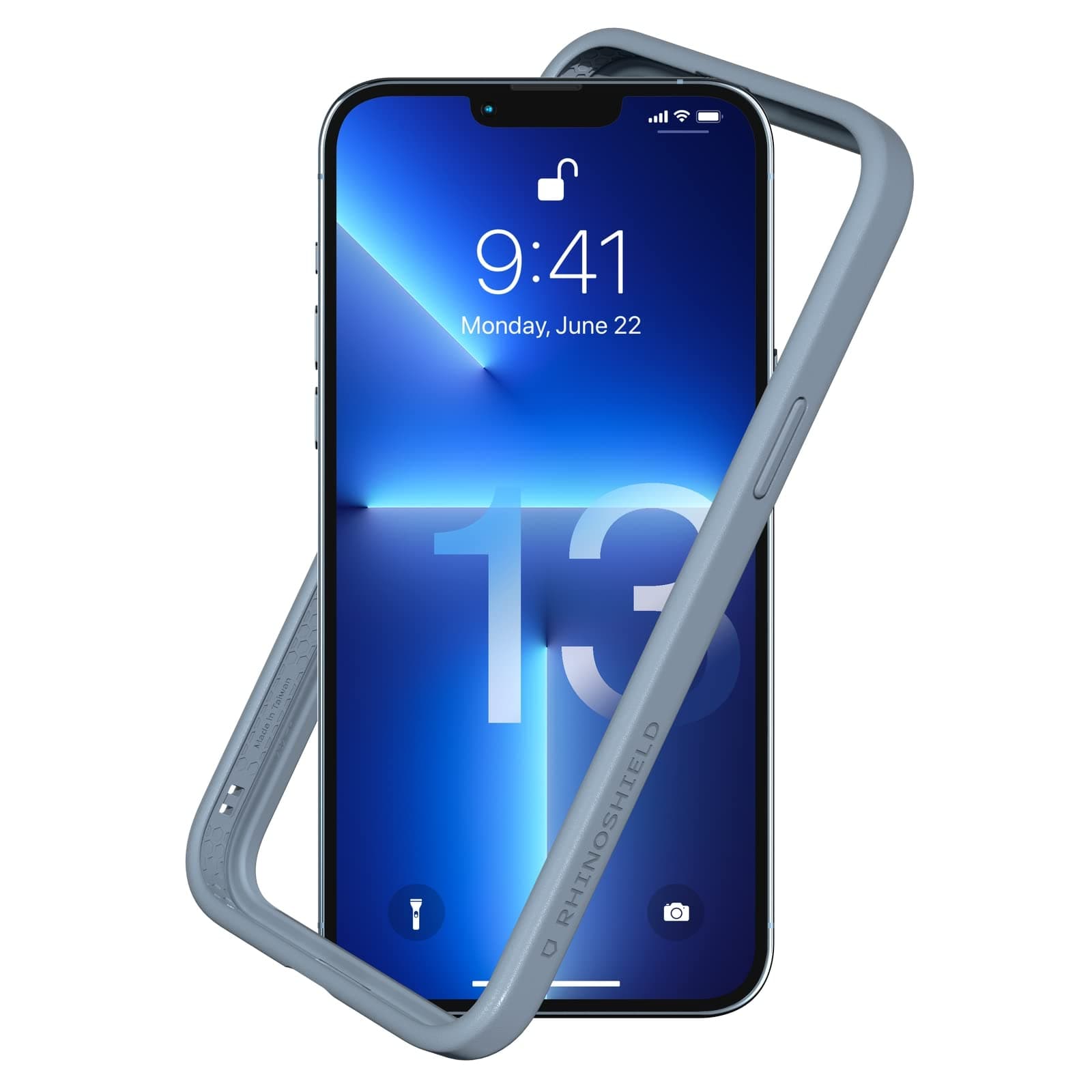 RHINOSHIELD Bumper Case compatible with [iPhone 13 Pro Max] | CrashGuard NX - Shock Absorbent Slim Design Protective Cover 3.5M / 11ft Drop Protection - Midnight Blue