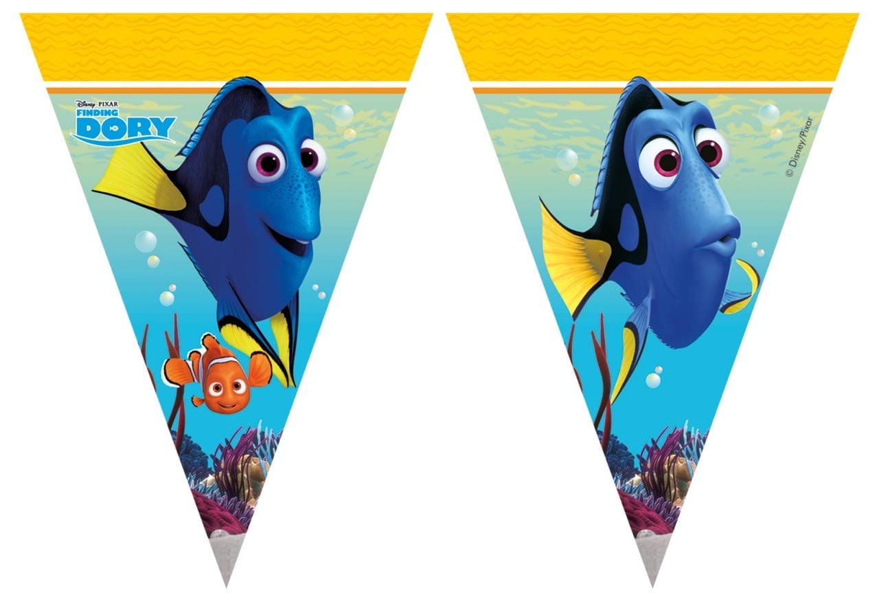 Procos Triangle Flag Banner Finding Dory 1 Pieces - 87383, Multicolor, For Kids
