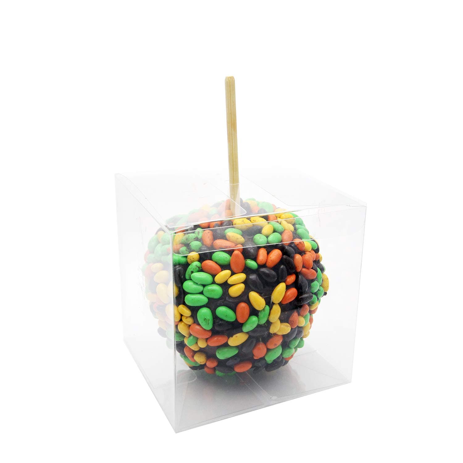 Clear Plastic Box for Caramel or Candy Apple Box 4X4X4 inch Pack of 10 pcs