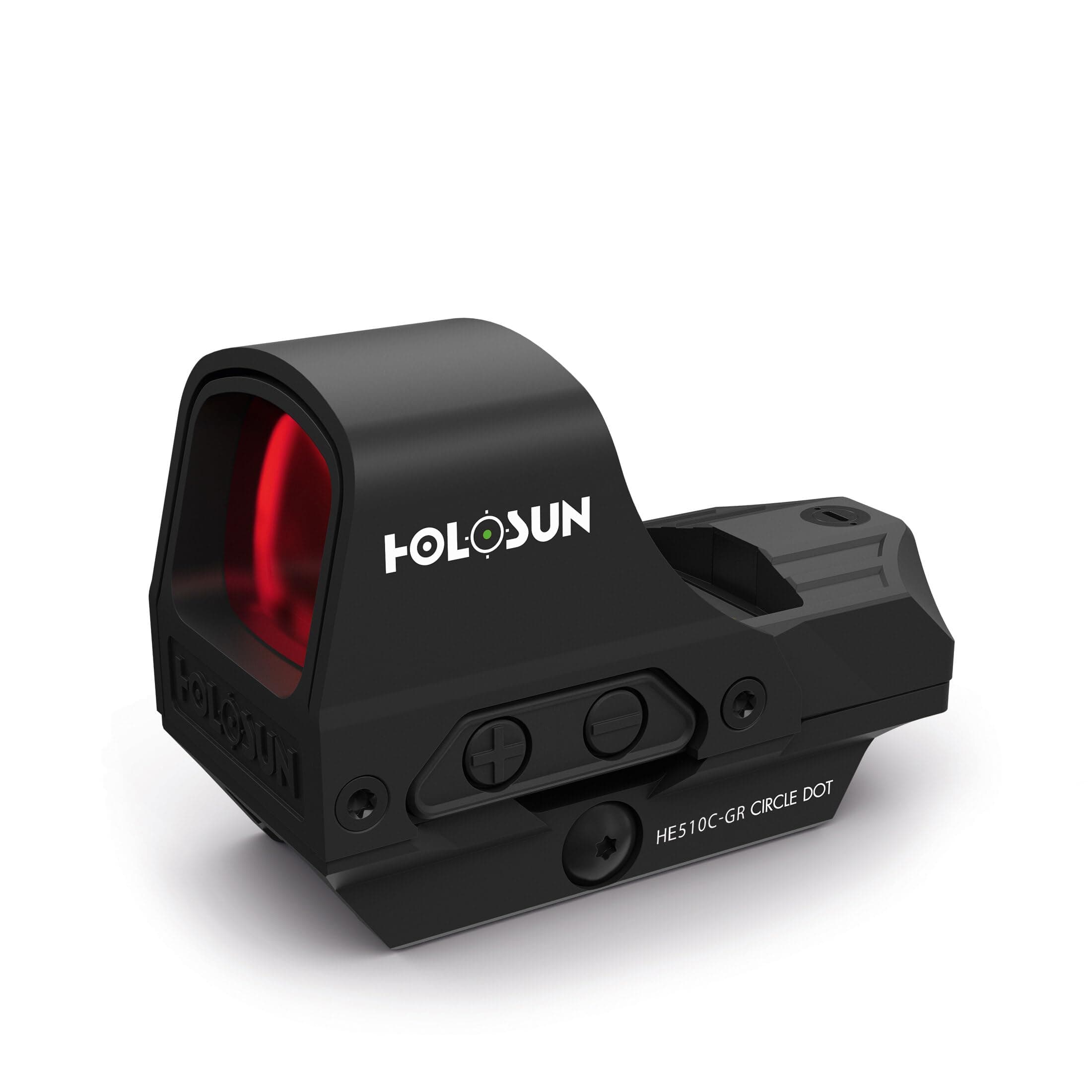 Holosun ELITE HE510C-GR open reflex green dot sight, switchable 2MOA dot, 65MOA circle dot reticle,solar cell, Picatinny/Weaver rail, for hunting, sport shooting, airsoft, t… - 70133233