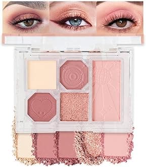 5 Colors Eyeshadow Palette Makeup, Matte Shimmer Eye Shadow Palette, Long Lasting Naturing-Looking, paleta de sombras de ojos,Everyday to Eye Makeup Looks,Vegan & Cruelty-free 01#