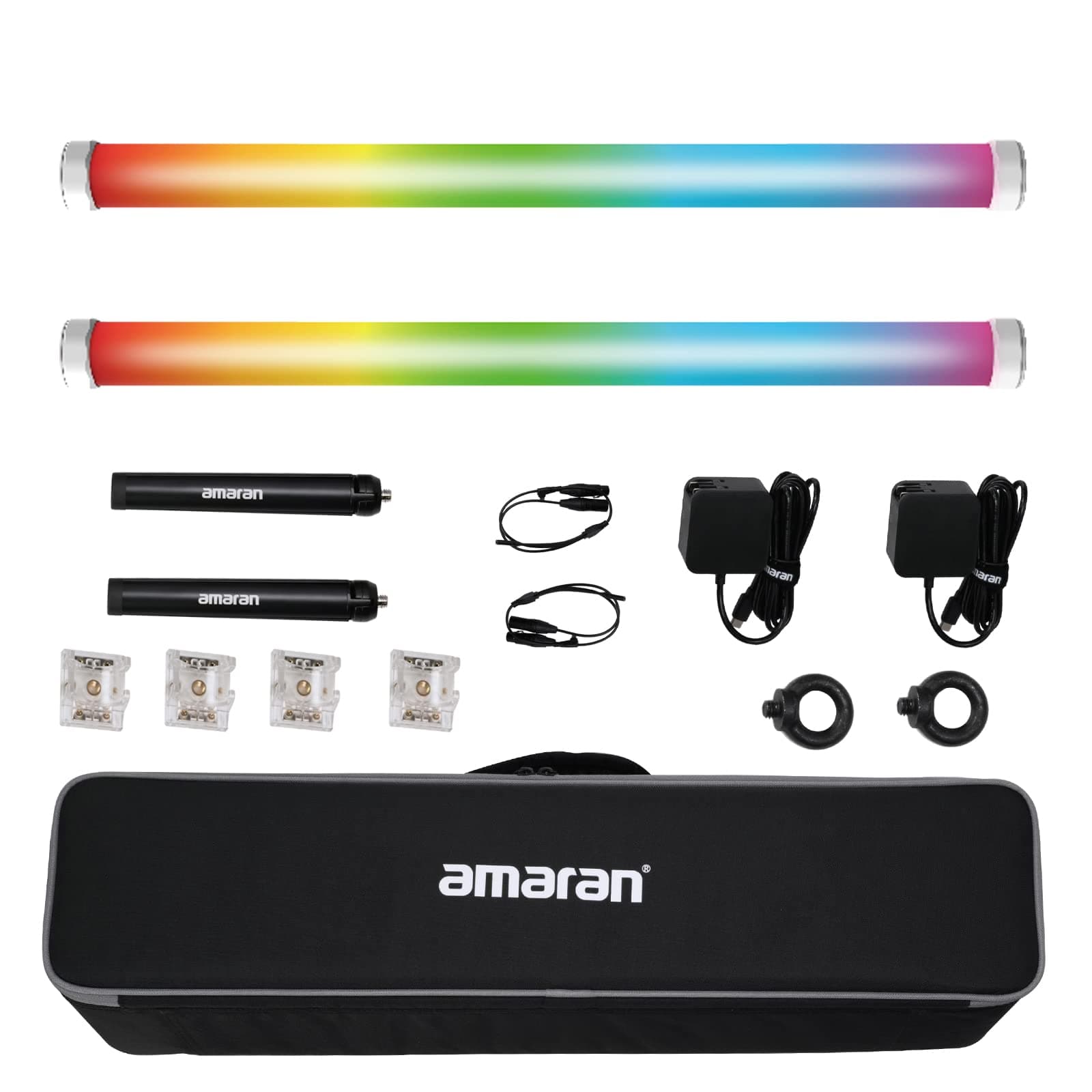 Aputure Amaran PT2c 2 Light Kit,Pixel Tube Light,8 RGBWW Pixels Tube LED,16W Power (60cm/23.6Inch) Amaran T2C