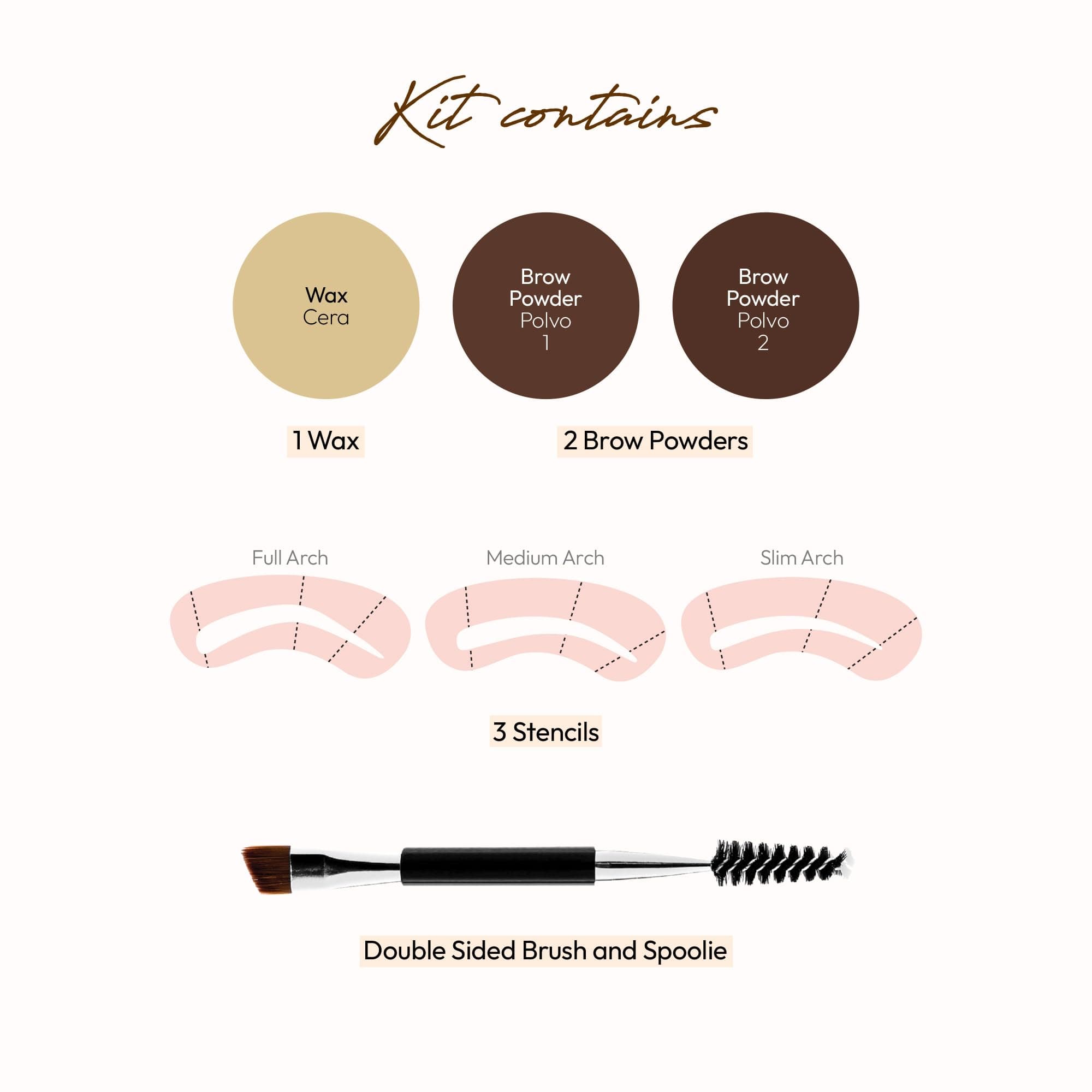 Ruby Kisses GoBrow Eyebrow Kit (RBKT01 - Black Dark Brown)