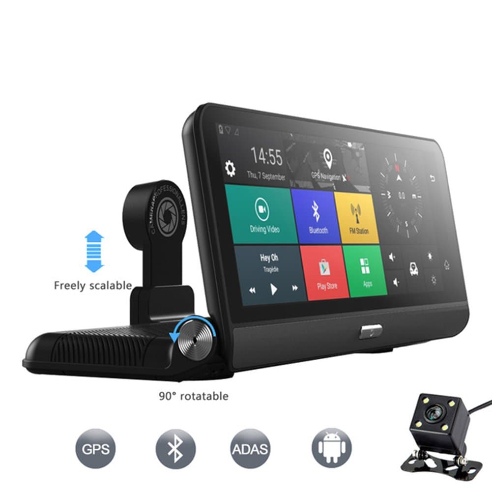 4G Car DVR Camera GPS 8" Android 5.1 FHD 1080P WiFi Video Recorder Dash Cam Registrar Parking Monitoring Dual Lens