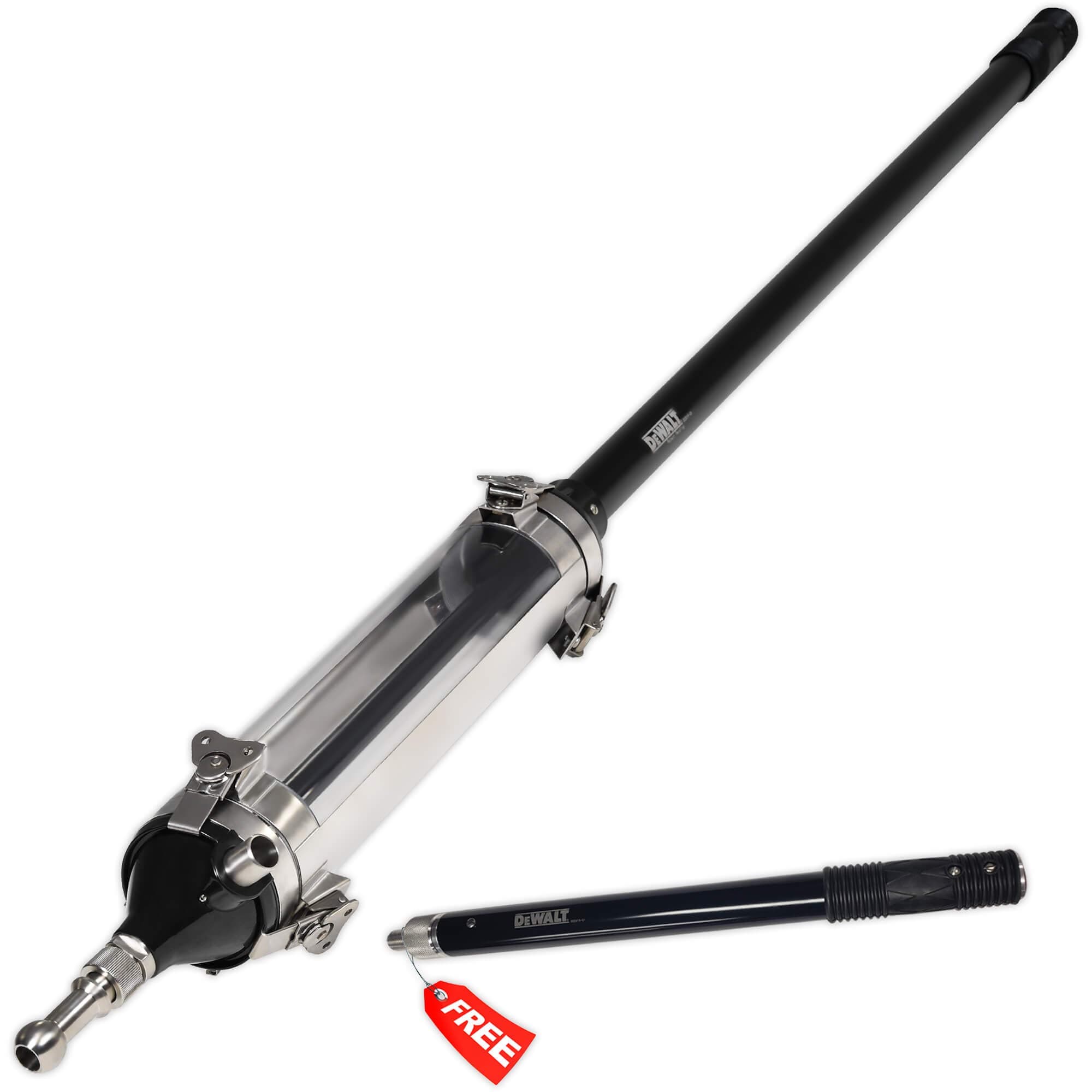 DEWALTMudShot Joint Compound Applicator Tube | Finish Inside + Ouside Corners with Ease | No-Twist Activation | Easy to Use, High Mud Capacity, Extra Strength 82lb Gas Pressure | DXTT-2-772