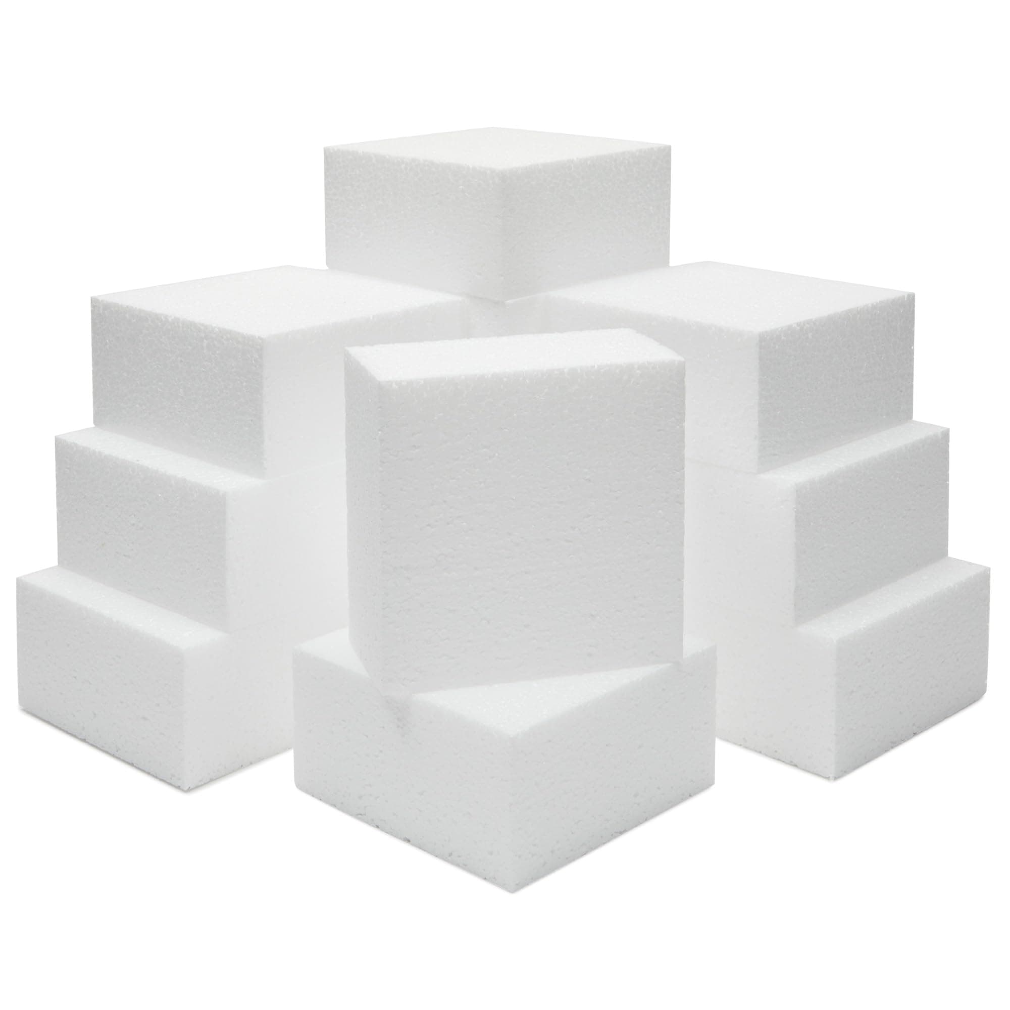 Juvale Foam Blocks - 12-Pack, 4 x 4 x 2 in White - Floral Foam for Flower Arrangements, Crafts & Floral Arrangement Supplies
