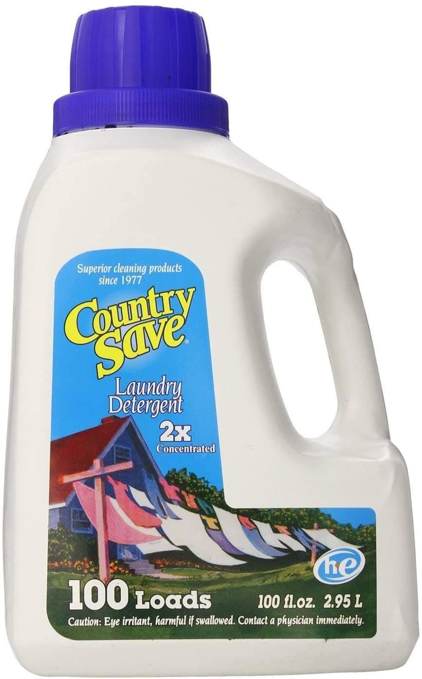 Toxin Free Detergent Laundry Eco Friendly - Phosphate Free Detergent, Delicates Laundry Soap - Hypoallergenic Laundry Detergent for Babies Clothes, Country Save Liquid Laundry Detergent HE, 2.95 L