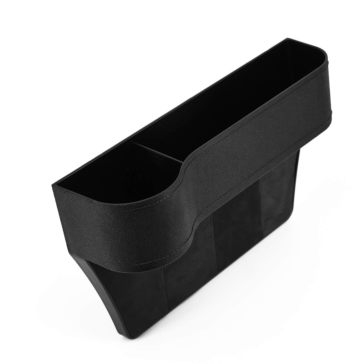 ICHE Car Seat Cup Holders Gap Organizer Storage Box, Auto Console Driver Side Pocket Plastic Seat Pocket Storage Box Seat Gap Cup Holder for Cars, Trucks