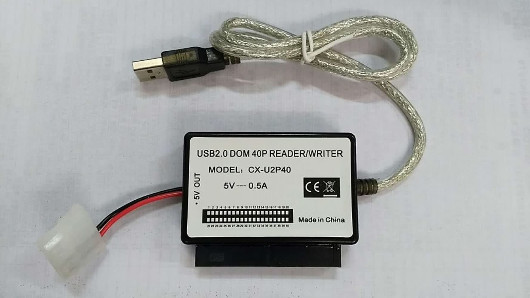 40/44 Pin IDE to USB Reader, Disk on Module Adapter, Micro IDE Reader, Hard Drive Adapter USB 2.0