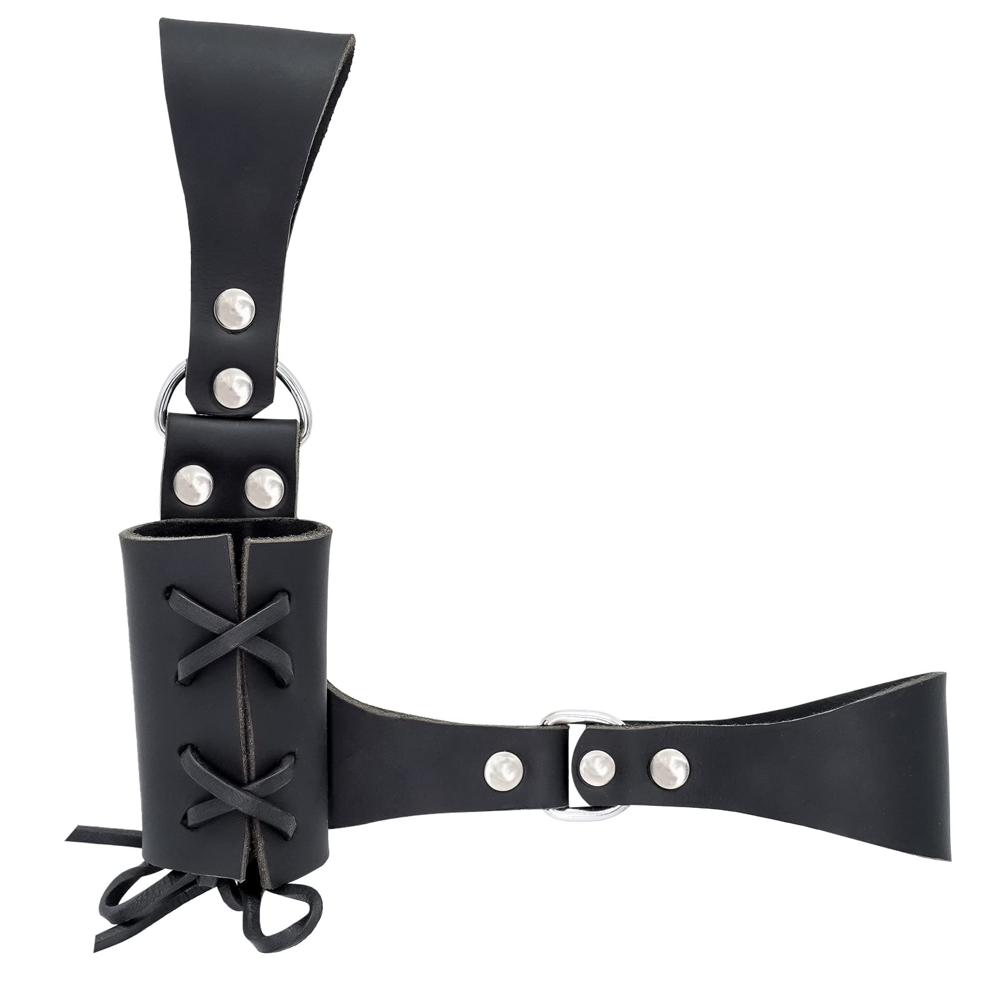 Medieval Leather Sword Frog - Handcrafted Adjustable Costume LARP Dagger & Rapier Sabre Prop Frog Holster