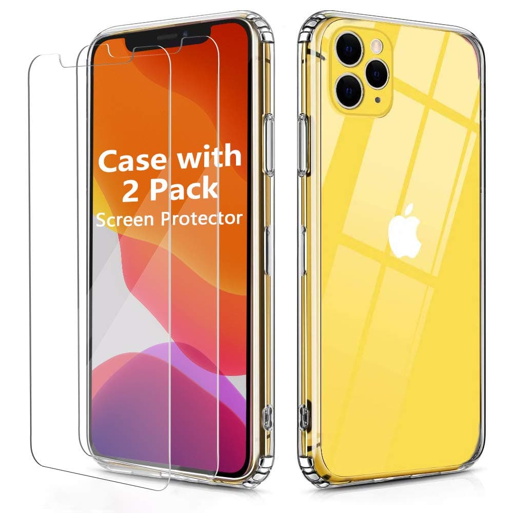 OULUOQI Compatible with iPhone 11 Pro Case 2019, Shockproof Clear Case with Hard PC Shield+Soft TPU Bumper Cover Case for iPhone 11 Pro 5.8 inch.