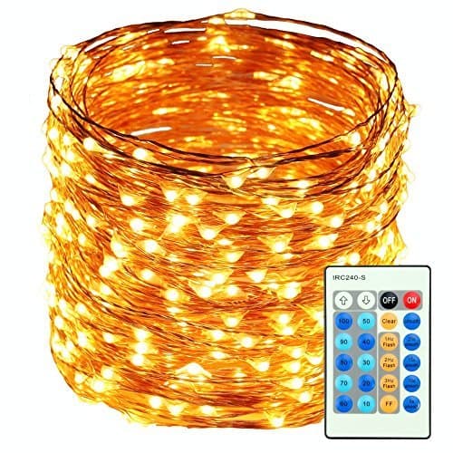 HaMi 66ft 200 LED String Lights,Waterproof String Lights Fairy Lights with UL Certified, Decorative Copper Wire Lights for Bedroom,Patio,Wedding,Party - Warm White
