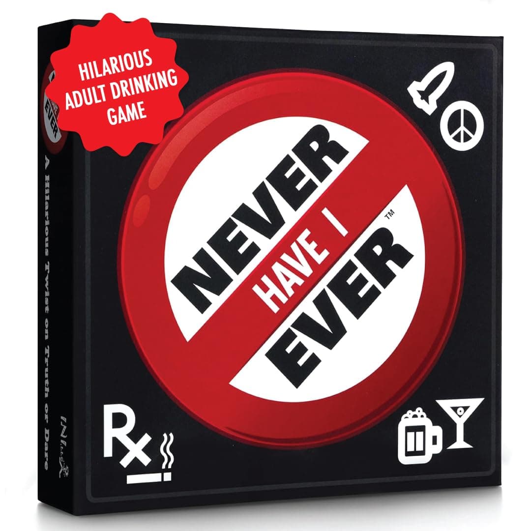 Never Have I Ever Drinking Edition Board Game for Adults | Fun Game Night Party Drinking Games for Adults | For 2+ Players | Ages 17+