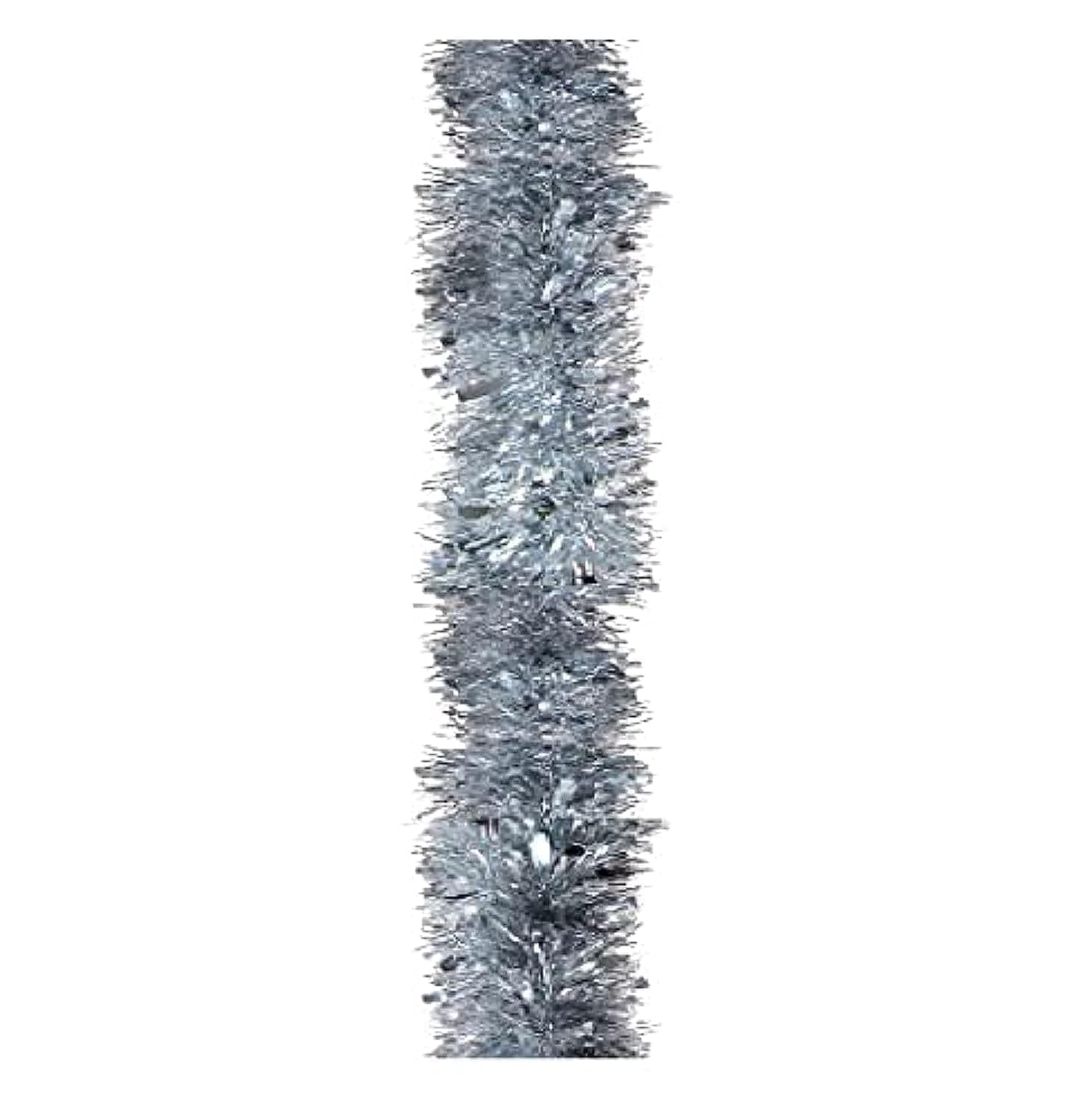 Christmas Magic Tinsel Garland Thick 2Mx10cm Silver