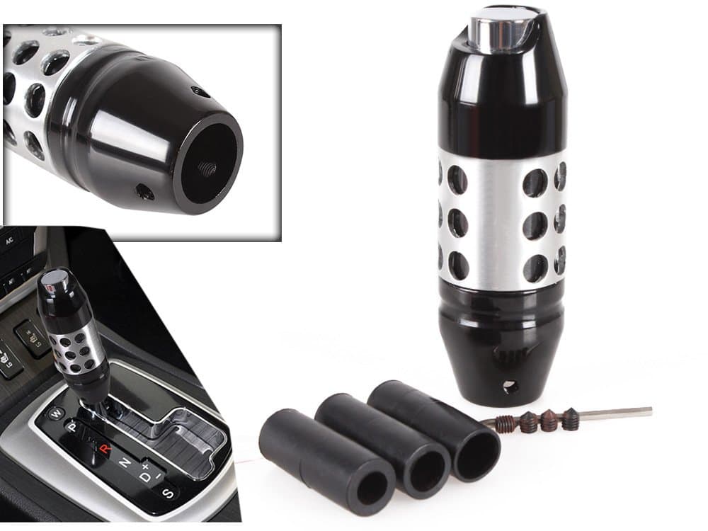 Gear Shift Knob Universal Gear Stick Shift Head, Aluminum Shift Lever Knob for Motorsport Car Auto/Manual Transmission (Silvery)