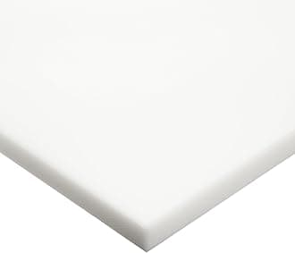 HDPE (High Density Polyethylene) Sheet, Opaque Off-White, Standard Tolerance, ASTM D4976-245, 0.750" Thickness, 12" Width, 12" Length