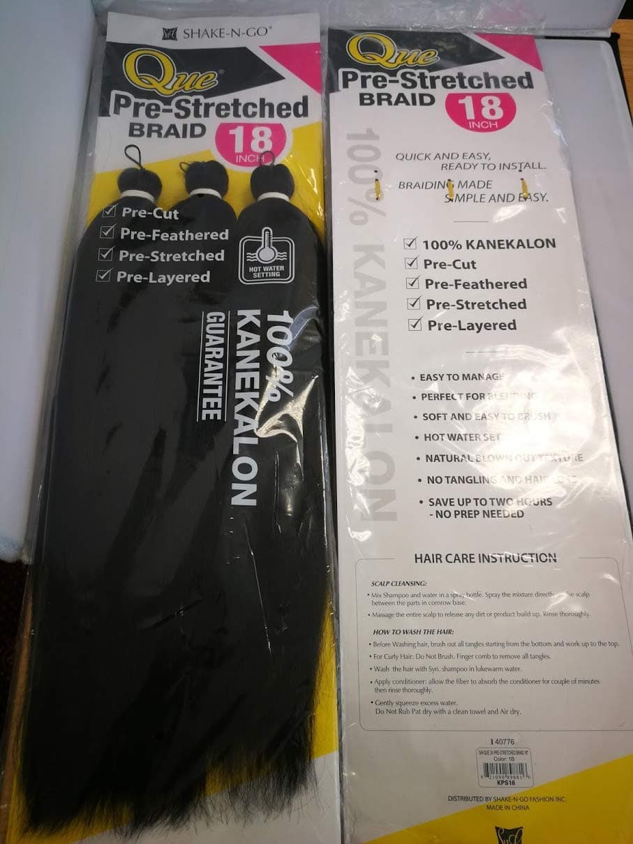 UK: MEGA JUMBO PACK. Colour 2 - Soft Black/Dark Brown. Time Saving Shake-N-Go Que Pre-Stretched Braid. Bulk Braiding Hair Extension.18 inches. Pre-Cut, Pre-Stretched, Pre-Layered. Kanekalon