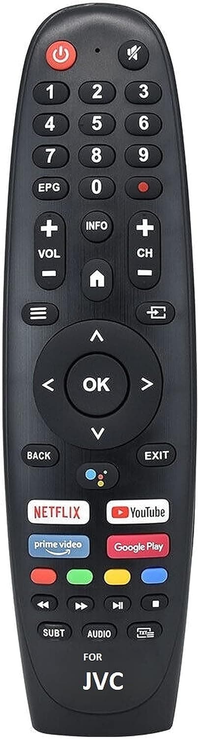 Replacement Remote Compatible with JVC Smart TV, Voice Assistant, Netflix and YouTube Button