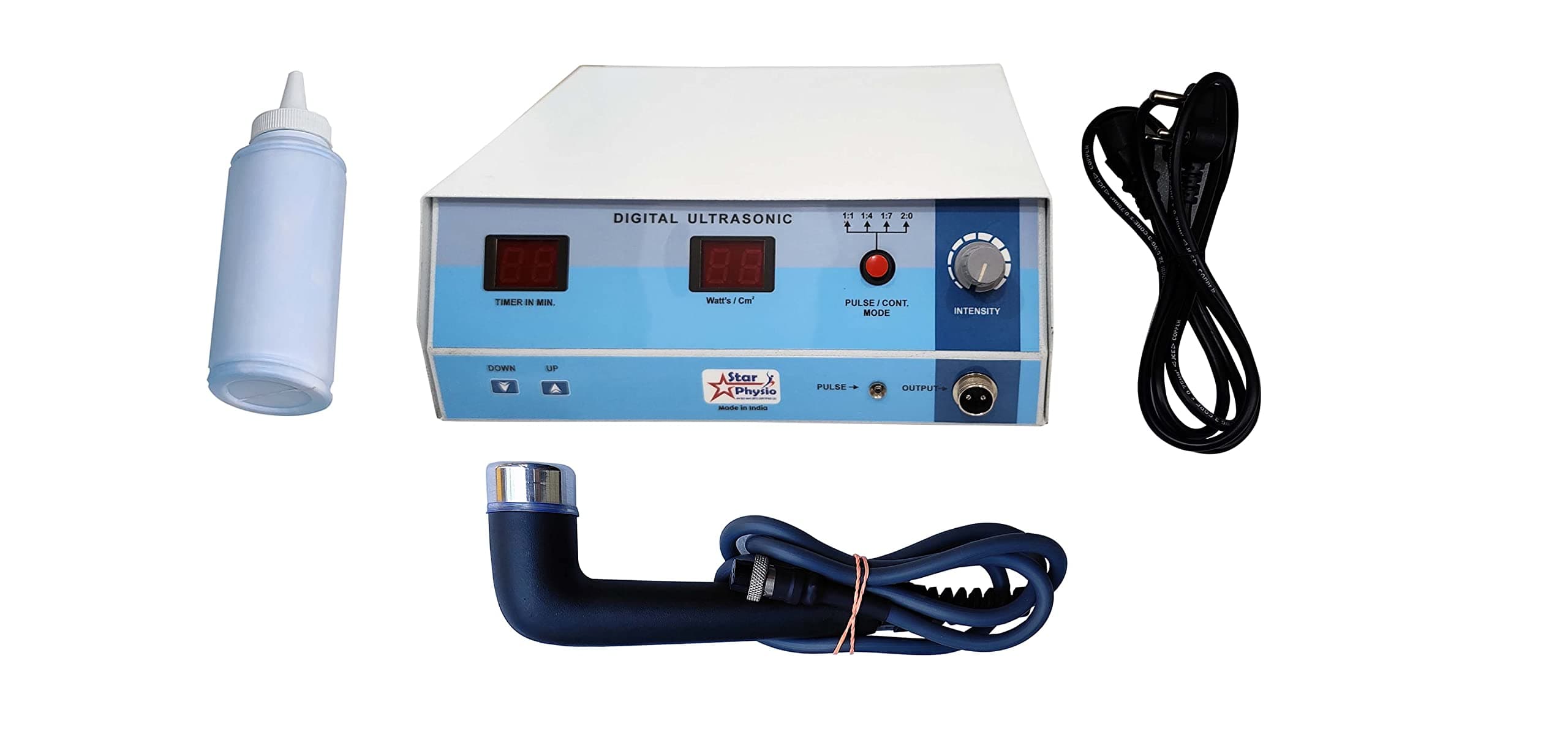 Physiotherapy Ultrasound Machine, 1 Mhz Deep Tissue Therapy With Timer, Portable Ultrasound Physio Device For Pain Relief, Sturdy Metal Body With 1 Year Warranty