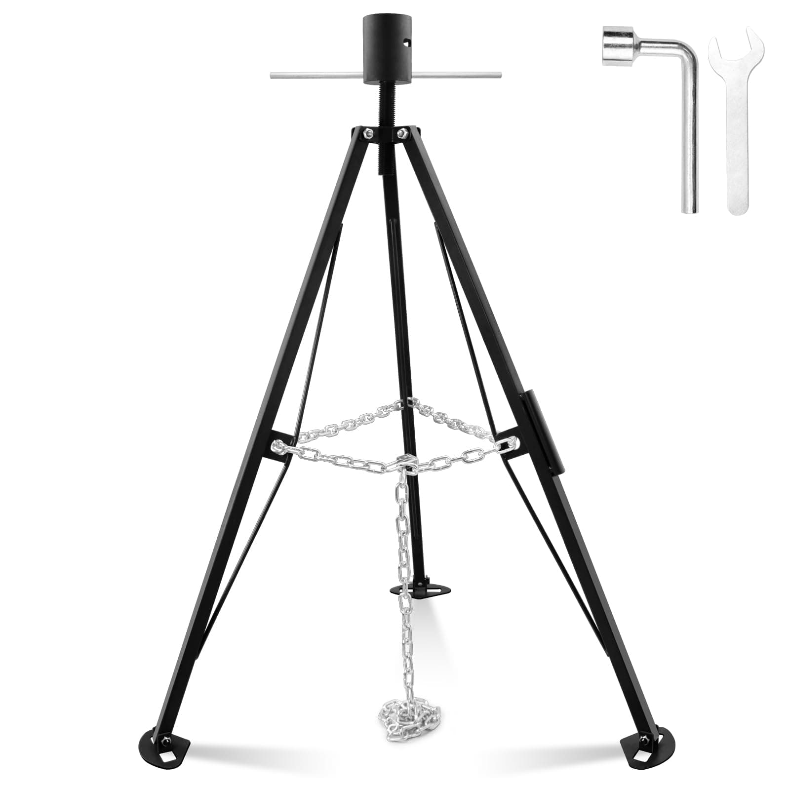 Gooseneck Tripod Stabilizer for 5th Wheel or Trailer, Adjustable Stabilizer with 7500lb Load Capacity, Tripod Jack for Fifth-Wheel Trailers, RVs, and Campers