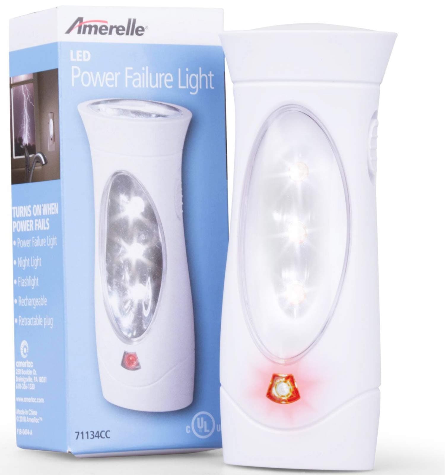 Amerelle Emergency Lights For Home, 1 Pack