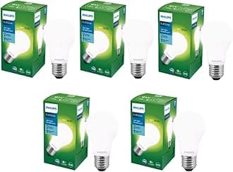Full Glow Energy Saver Filament Glass E27 LED Bulb | 9-watt, 825 Lumen Full Glow Frosted Diffused LED Bulb, Cool Daylight, Pack of 5