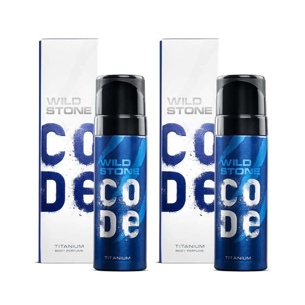 Code Titanium Body Perfume Spray Combo for Men, Pack of 2 (120ml each)