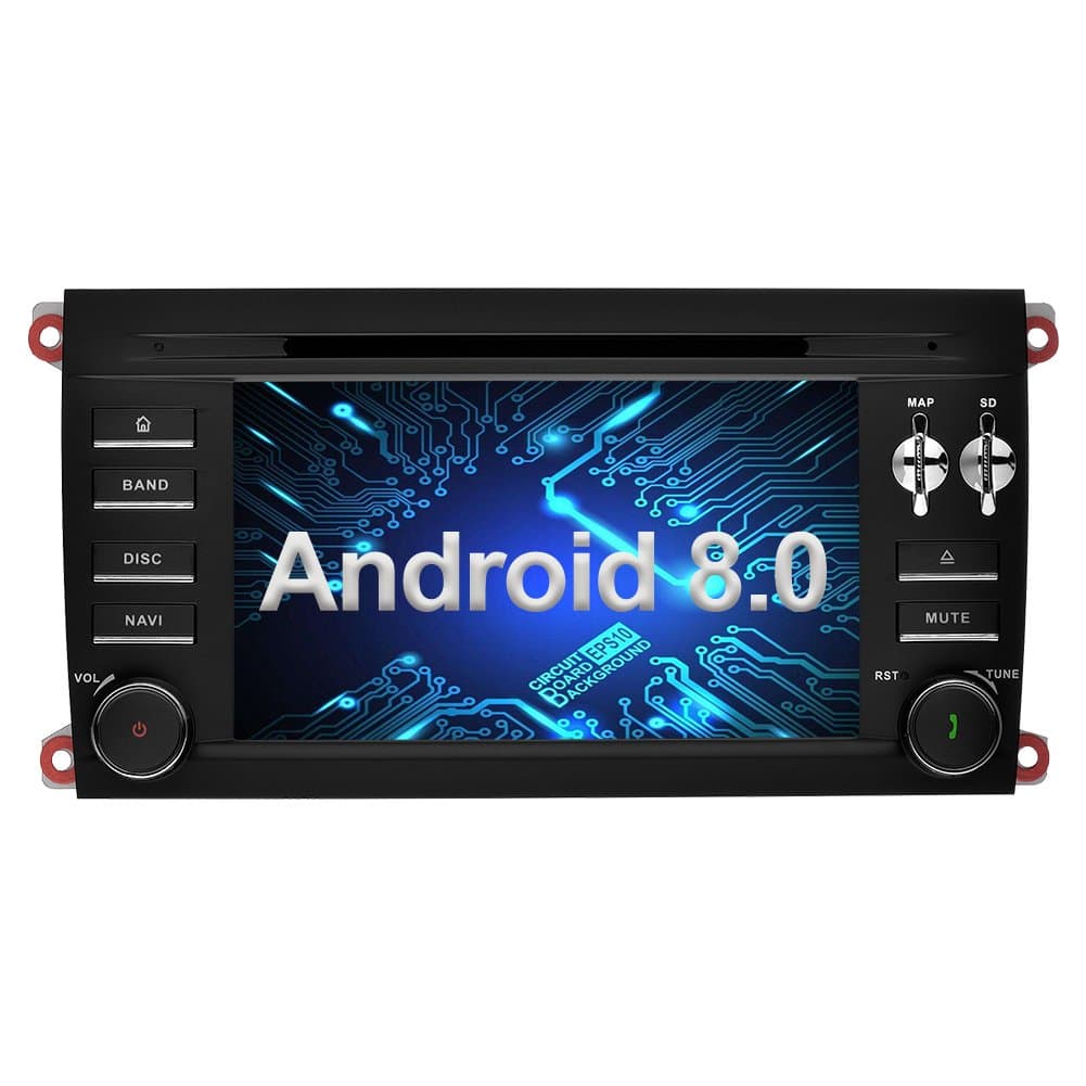 Ohok Oreo Android 8.0 Autoradio 7 Inch TouchScreen 2 Din Sat Nav Octa Core 4G+32G DVD Player Supports GPS Bluetooth WLAN DAB+ OBD2 SWC Mirror Link for PORSCHE cayenne 2003-2010