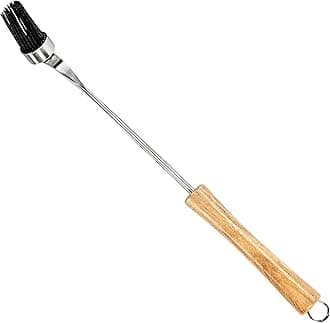 Basting Brush - For Marinating, Glazing, Seasoning - Bbq Silicone Brush Cooking, Baster for Cooking Brush - Premium Wood Handle, Stainless Steel Core and Silicone Bristles for Easy Cleaning