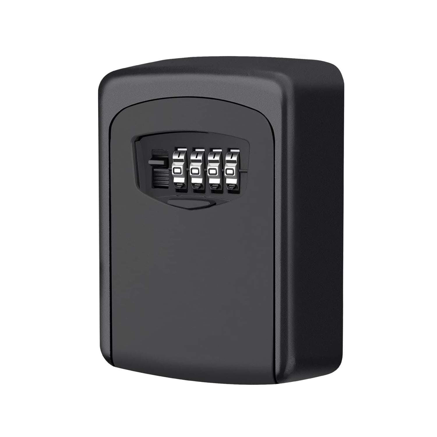 YA MI Key lock box, 4-digit key box, outdoor waterproof wall hanging key safe - Household key storage lock box (black)