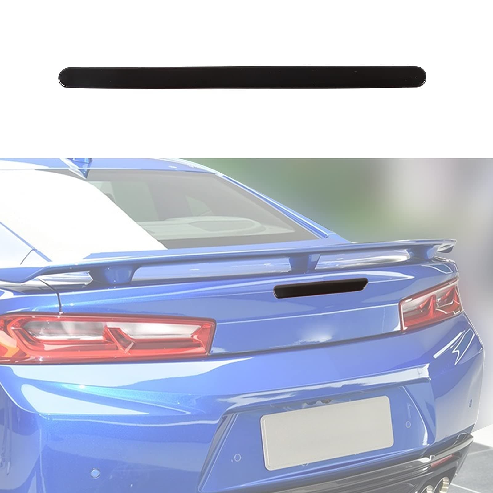 RT-TCZ Exalted 3rd Brake Light Cover Guard Trim Frame Bezels Decoration Accessories for Chevrolet Camaro 2016-2021(Black)