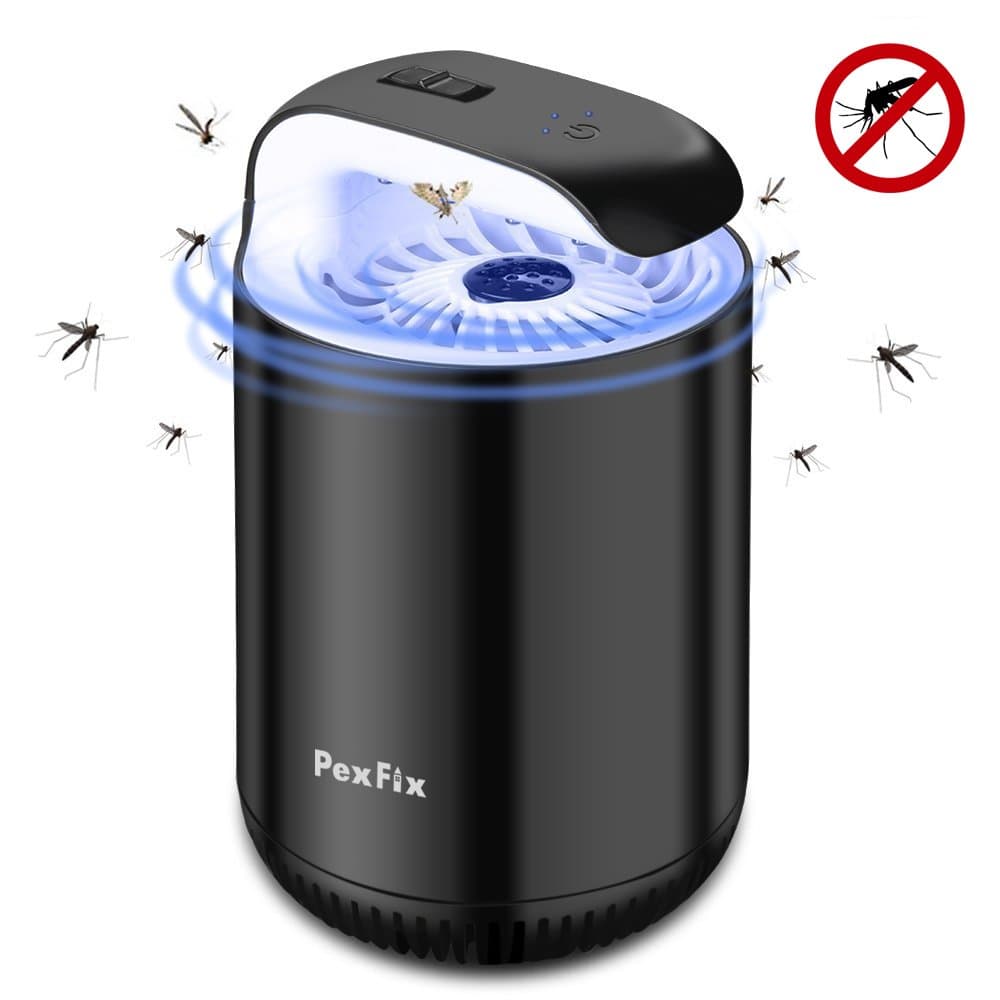 PexFix Mosquito Killer, Rechargeable Bug Zapper, Electronic Mosquito Trap Lamp Non-Toxic Odor-Free Mosquito Fly Trap Insect Zapper for Indoor and Outdoor Use (Wireless)