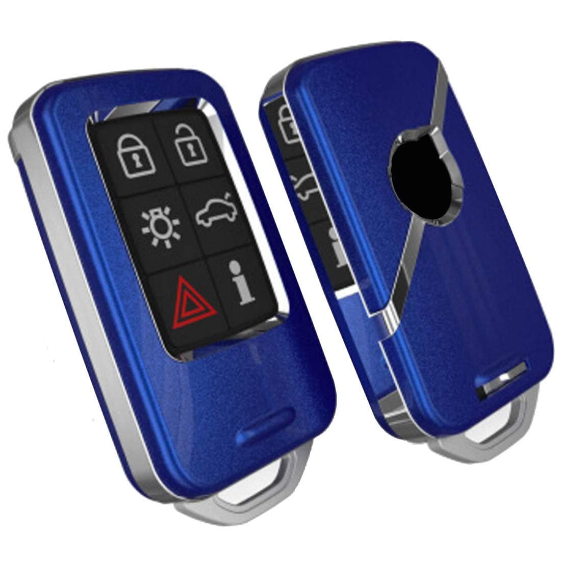 KMT Smart Remote Key Fob Case Cover Protector Shell Fit VOLVO XC60 S60 V40 V60 S80 S60L (PACK OF 1 PC) (BLUE)