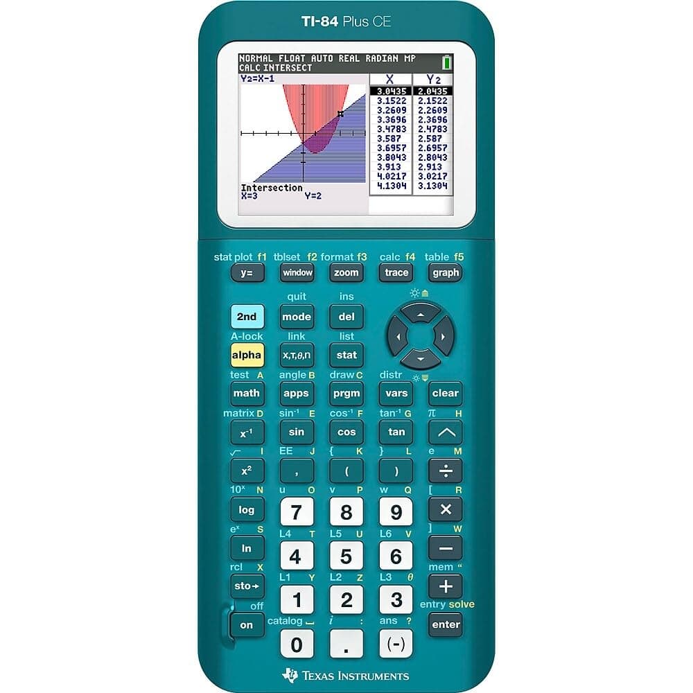 TI-84 Plus CE Color Graphing Calculator, Teal (Metallic)