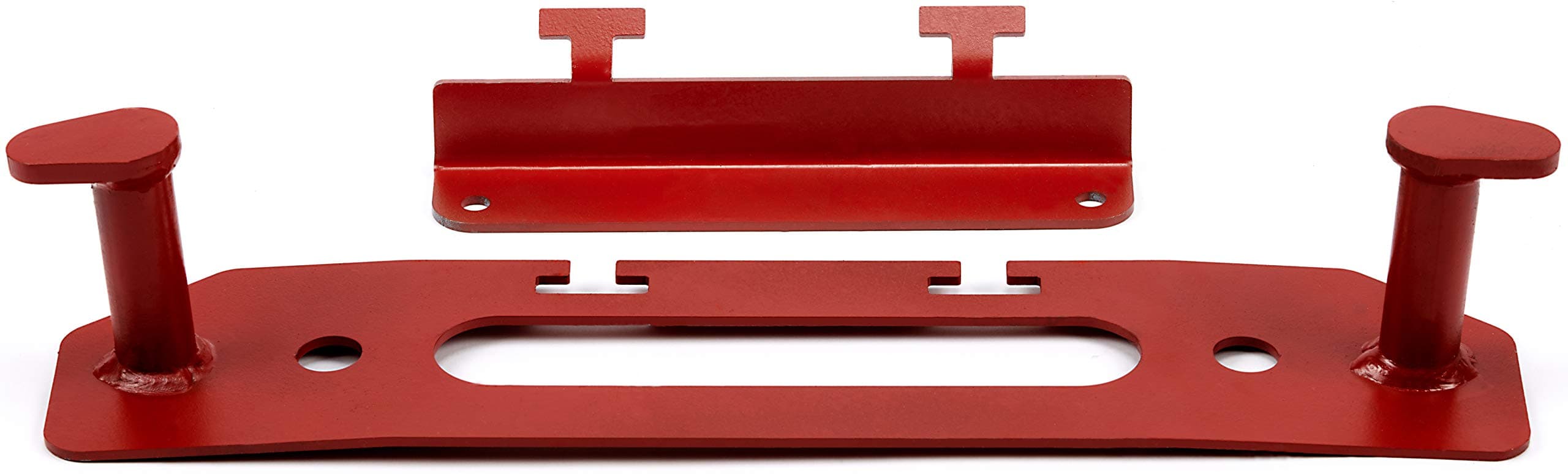 WARN 102300 Winch Accessory: Hook Stay and Fairlead Backing Plate with License Plate Mounting Bracket for Jeep Gladiator JT & Wrangler JL, Red