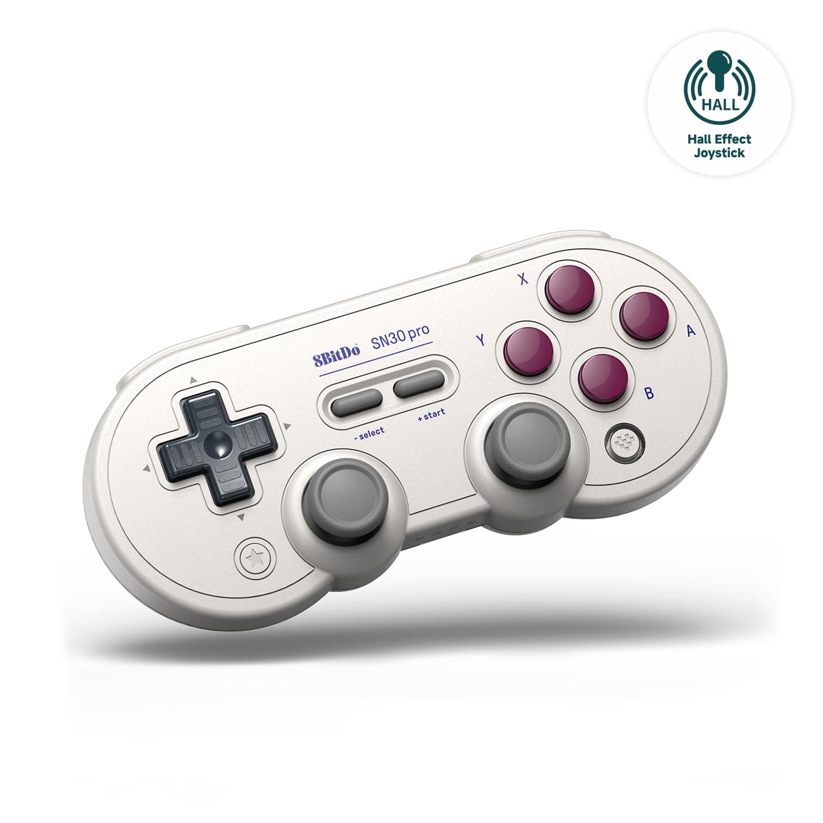 8BitDo SN30 Pro Bluetooth Controller, Hall Effect Joystick Update, Compatible with Switch, Switch 2, PC, macOS, Android, Steam Deck & Raspberry Pi (G Classic)