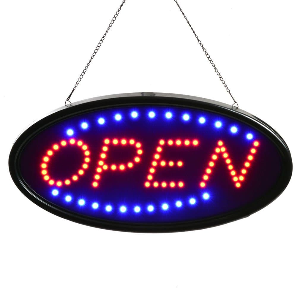 Neon Sign OPEN, advertisement board Electric Display Sign, Two Modes Flashing & Steady light, for business, walls, window, shop, bar, hotel