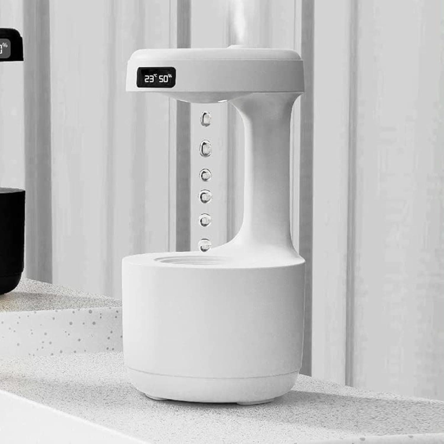 SEEMIESEEMIE Anti Gravity Humidifier, Water Drop Backflow Aromatherapy Machine, Large Capacity Office Bedroom Mute Heavy Fog Household Sprayer White/USB