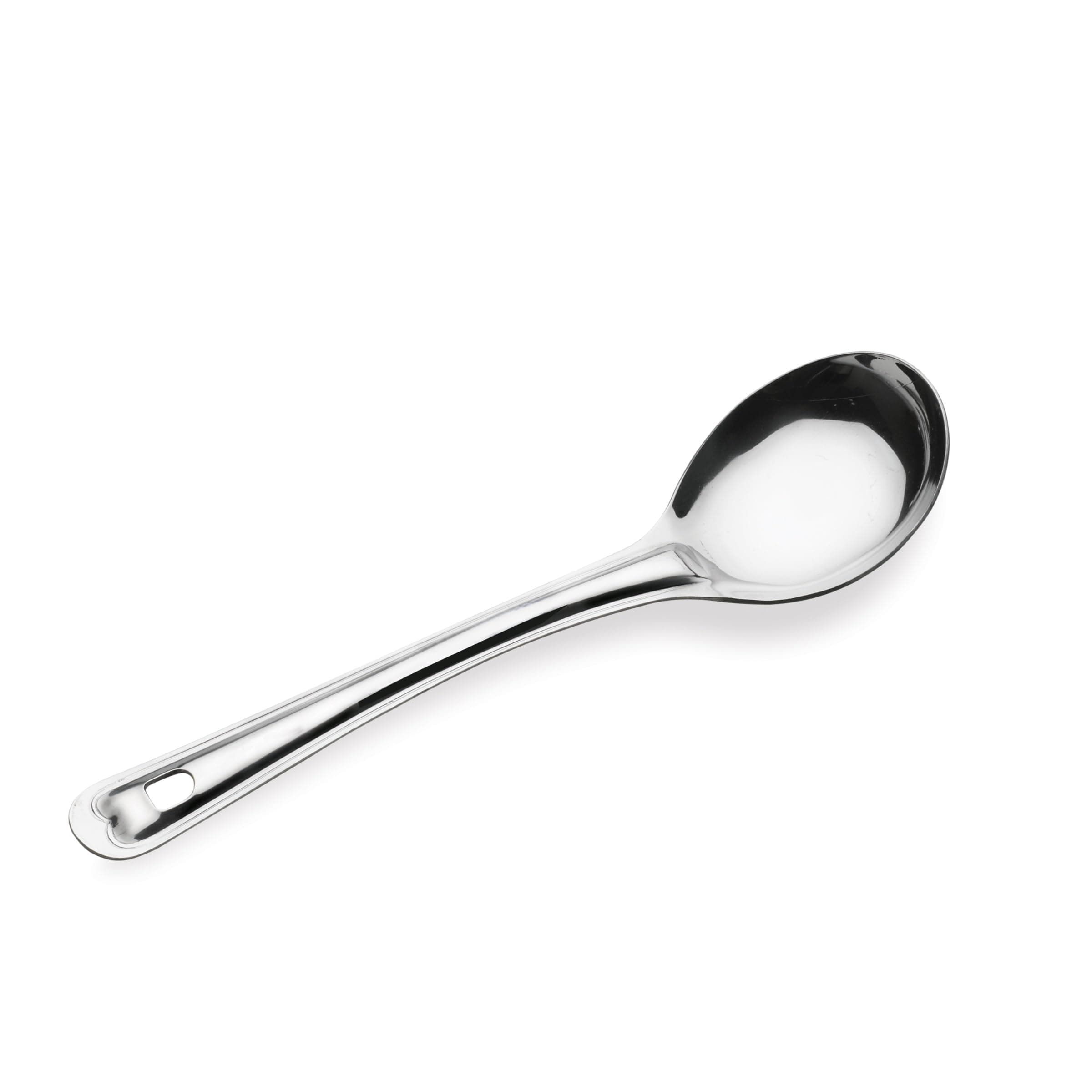 Crystal Oval Medium Stainless Steel Serving Spoon, Silver