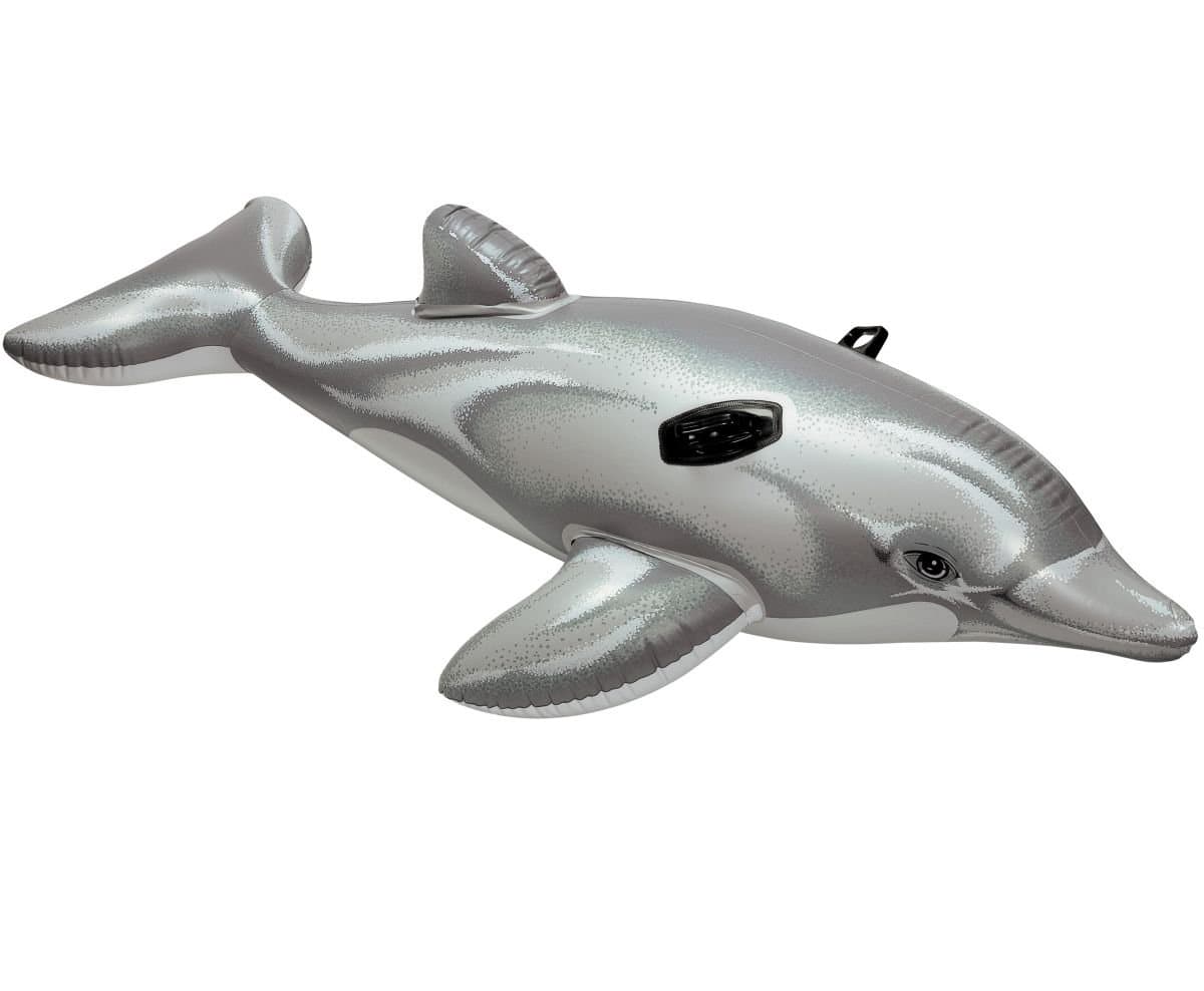 Intex Whale Ride-On Floating Raft, Gray [58539]