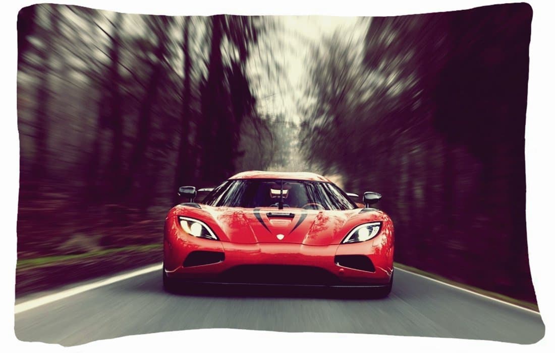 Microfiber Peach Standard Soft And Silky Decorative Pillow Case (20 26 Inch) - Nature Forests Nature Red Forests Cars Koenigsegg Roads Vehicles Koenigsegg Agera R Nature Forests