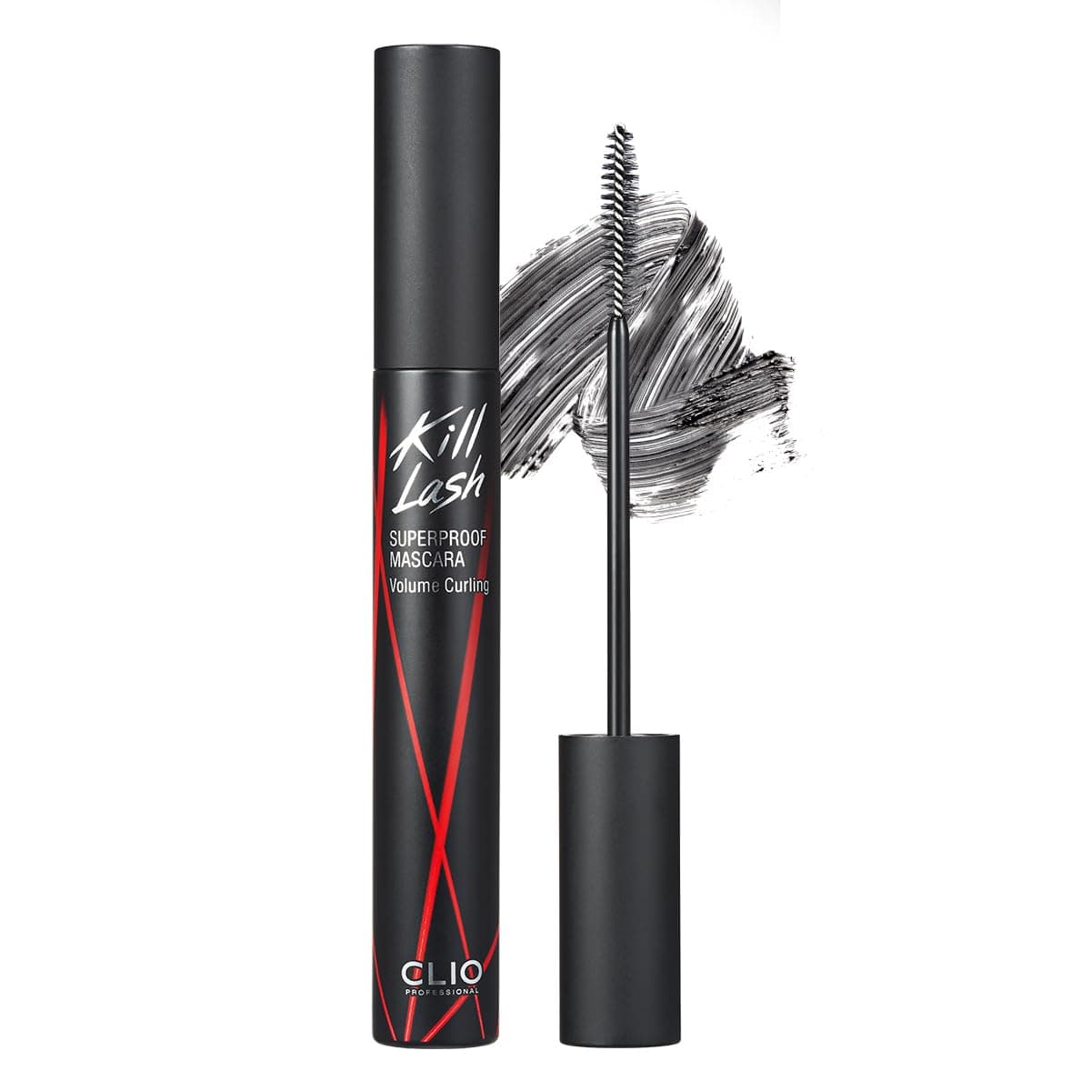 CLIO Kill Lash Superproof Mascara | Volumizing, Lengthening, Thick, Waterproof, Smudge Proof, Long Lasting | Volume Curling (#02), 0.24 fl oz