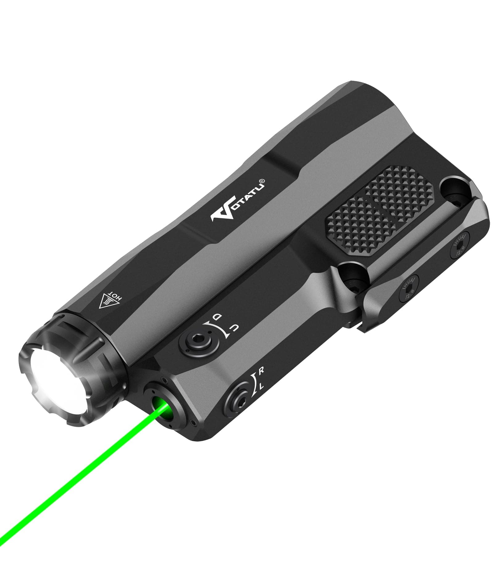 VOTATU M6LP-G High Output Light and Laser Combo Built-in Easy Touch Pad Switch, Rechargeable 3000 LM Flashlight and IIIA Class Green Laser Beam Compatible with Picatinny M-LOK