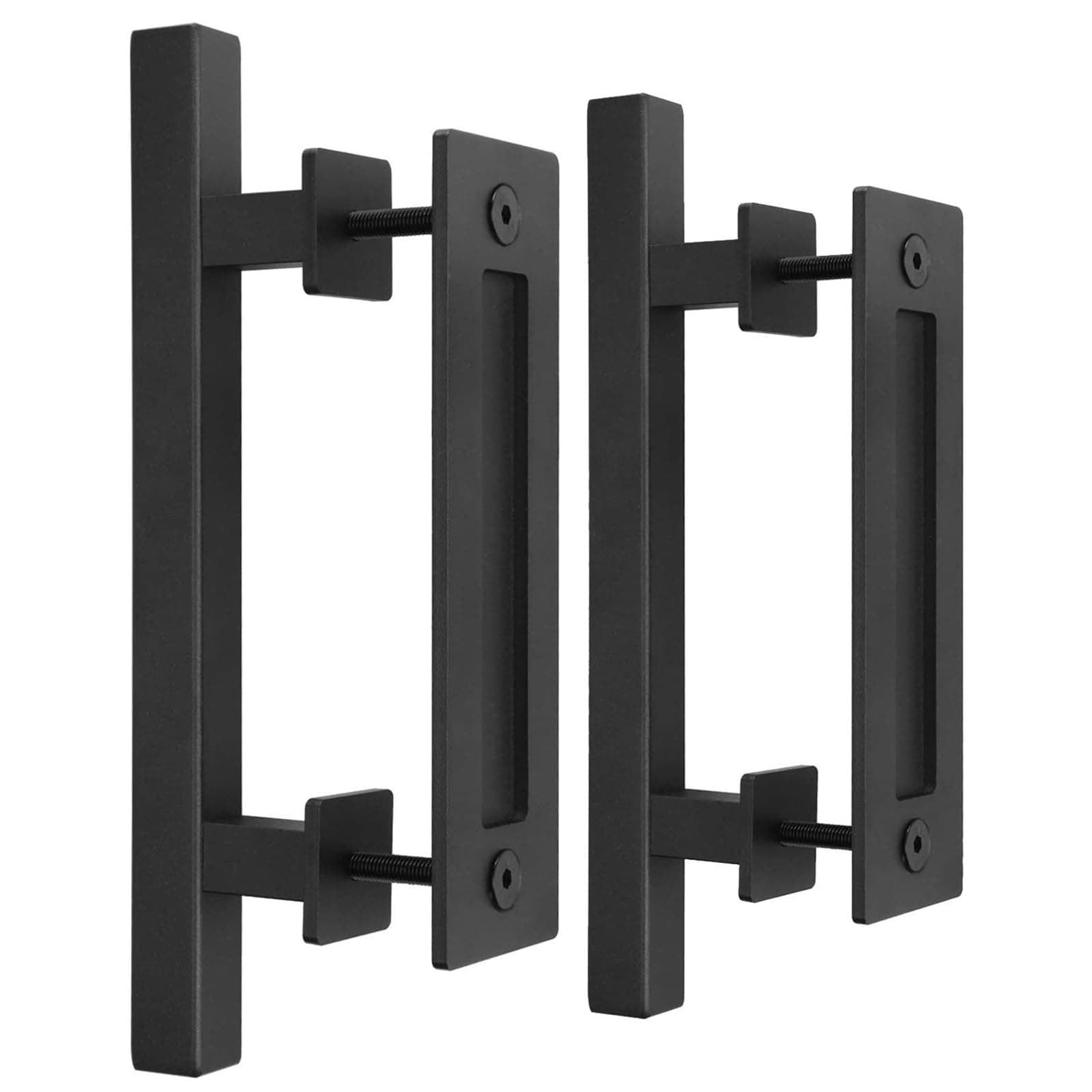 EaseLife 2 Pack 12" Sliding Barn Door Handles and Pulls Hardware,Rustic Double Sided,Heavy Duty