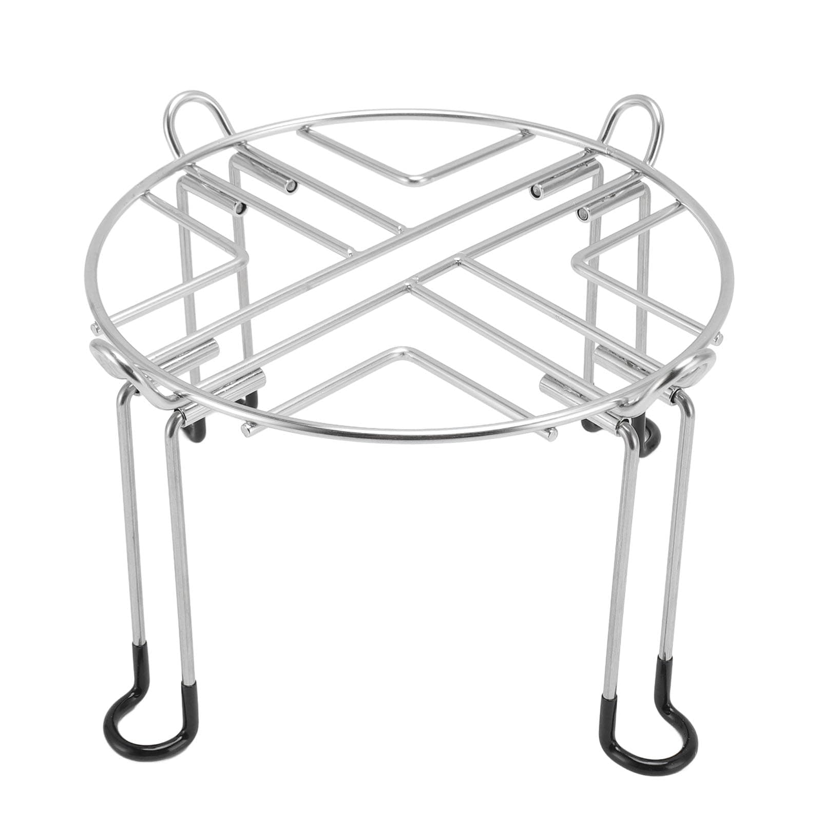 Water Filter System Stand, Detachable Legs 9 Inch Diameter 6 Inch Tall Rubberized Non Skid Feet Stainless Steel Stand for Berkey for Big, Royal, Travel