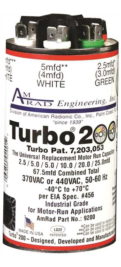Turbo 200 Motor Run Capacitor