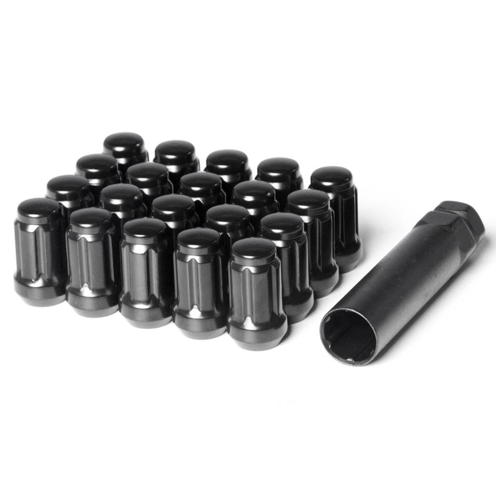 Black Spline Drive Lug Nuts 12x1.5 20pc + Tool