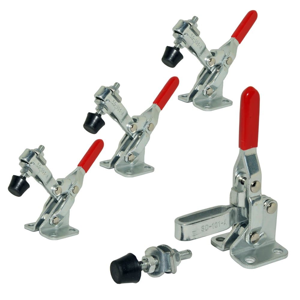 4 Pcs Vertical Hand Tool 101-A Quick-Release Toggle Clamp 110 lbs Holding Capacity Antislip